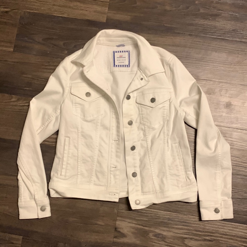 White Vineyard Vines Jean Jacket